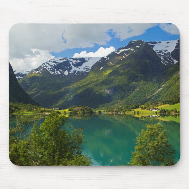 Lake Floen scenic, Norway Mouse Pad (Front)