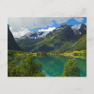 Lake Floen scenic, Norway Postcard