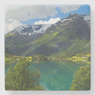 Lake Floen scenic, Norway Stone Coaster