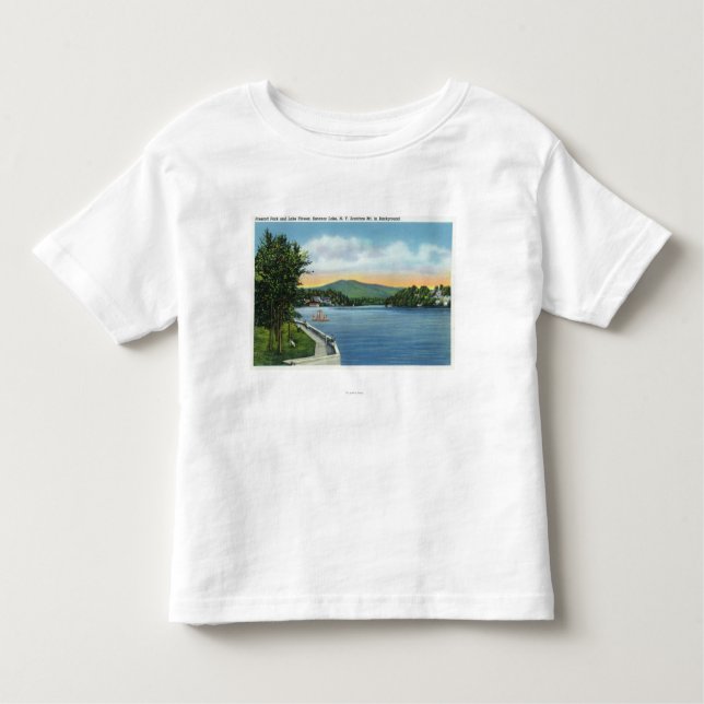 Lake Flower, Scarface Mt in Distance Toddler T-Shirt (Front)