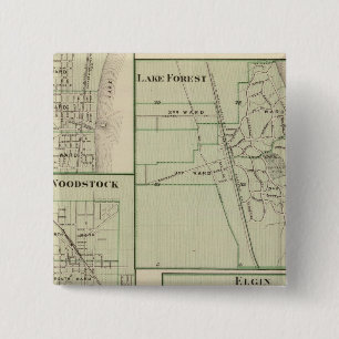Lake Forest, Elgin, Waukegan, Woodstock 15 Cm Square Badge