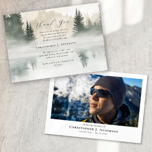 Lake Forest Photo Sympathy Funeral Memorial Thank You Card