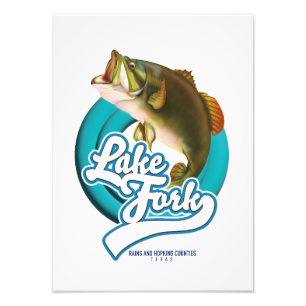 Lake Fork Texas Fishing logo. Photo Print