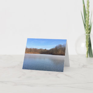 lake frozen like stars card