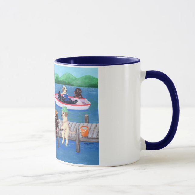 Lake Fun Labradors Painting Mug (Right)