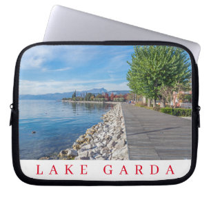 Lake Garda Bardolino promenade view laptop case