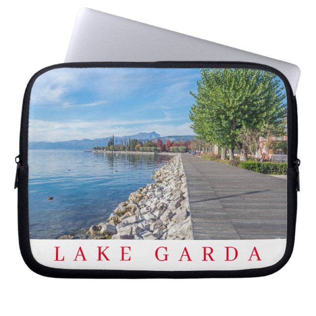 Lake Garda Bardolino promenade view laptop case (Front)