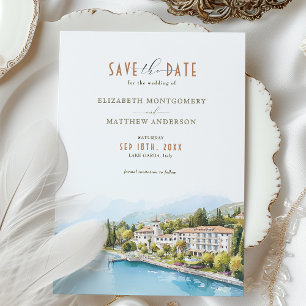 Lake Garda Italy Destination Save the Date Invitation