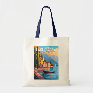 Lake Garda Italy Travel Art Vintage Tote Bag