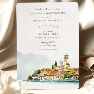 Lake Garda Italy Wedding Destination Invitation