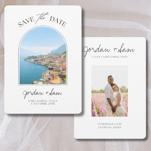 Lake Garda Italy Wedding Save the Date Invitation