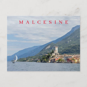 Lake Garda Malcesine view postcard