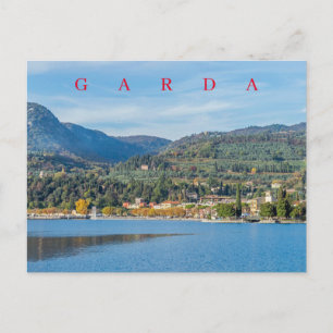 Lake Garda panoramic view of Garda postcard