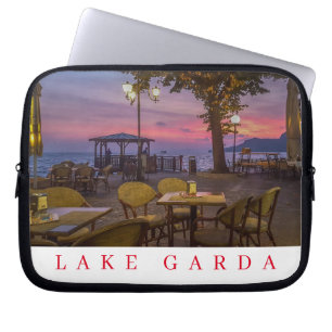 Lake Garda spectacular sunset view laptop case