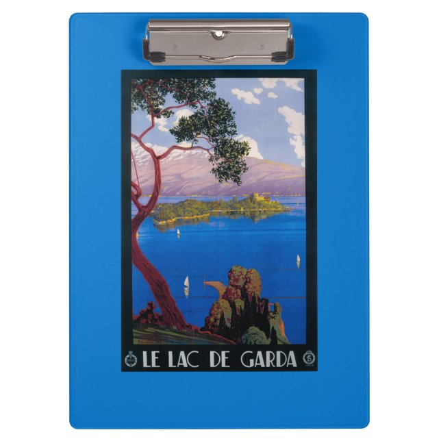 Lake Garda Travel Promotional Poster Clipboard (Front)