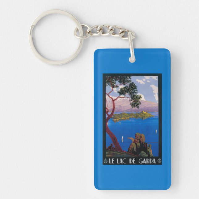 Lake Garda Travel Promotional Poster Key Ring (Front)