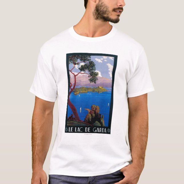 Lake Garda Travel Promotional Poster T-Shirt (Front)