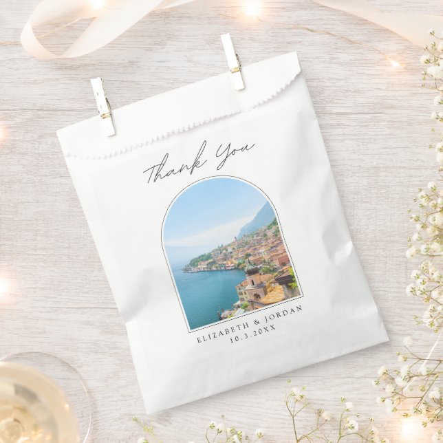Lake Garda Wedding Favour Italy Photo Thank You Favour Bag (Clipped)