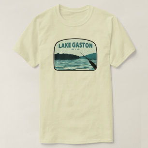 Lake Gaston North Carolina Virginia Fishing Rod T-Shirt