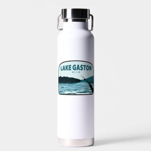 Lake Gaston North Carolina Virginia Fishing Rod Water Bottle