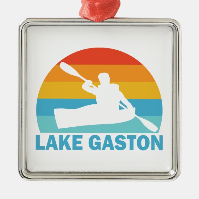 Lake Gaston North Carolina Virginia Kayak Metal Ornament (Front)