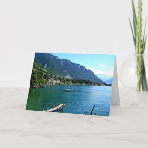 Lake Geneva in summer Holiday Card