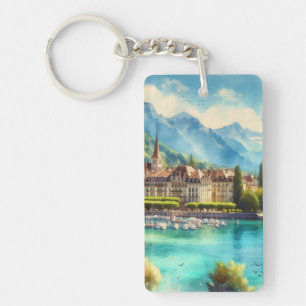 Lake Geneva Personalised Keychain