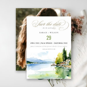 Lake Geneva Switzerland Landscape Wedding Photo Save The Date