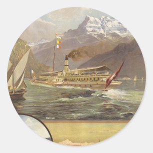 Lake Geneva Travel Classic Round Sticker