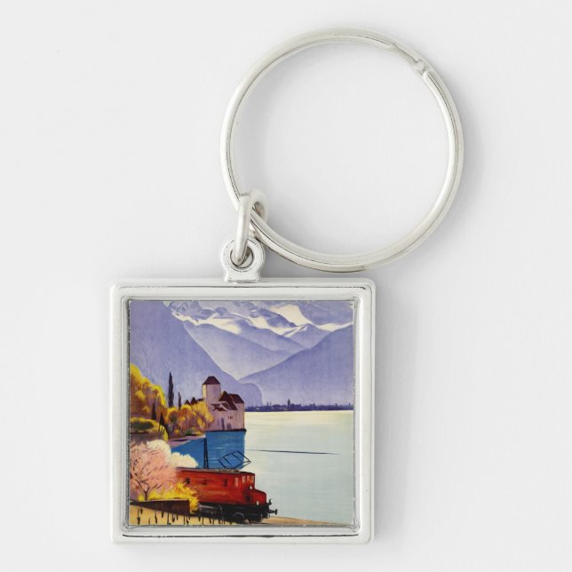 Lake Geneva Travel Key Ring (Front)