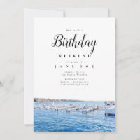 Lake Geneva Wisconsin Birthday Weekend Invitation