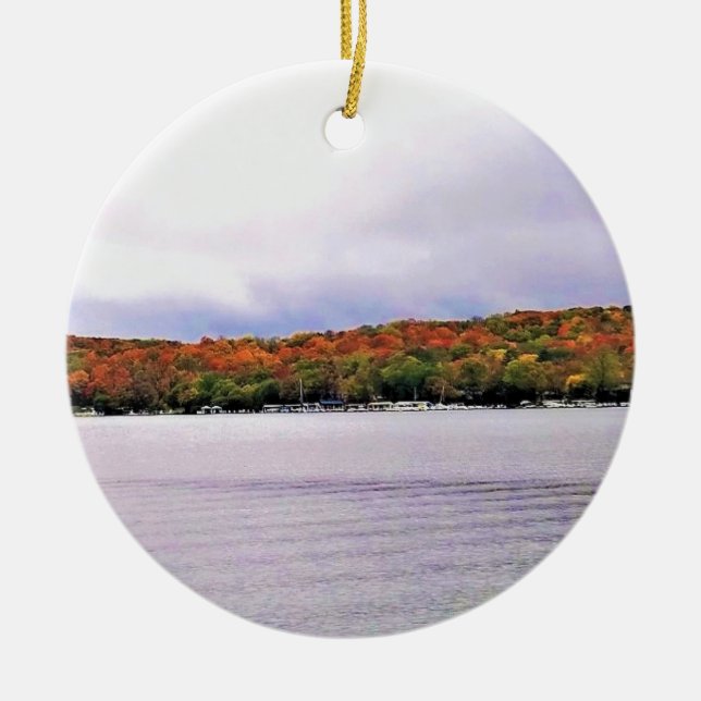 Lake Geneva, Wisconsin Ceramic Ornament (Front)