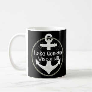 Lake Geneva Wisconsin Nautical Anchor Coffee Mug