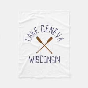 Lake Geneva Wisconsin Outdoors Vintage 1  Fleece Blanket