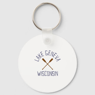 Lake Geneva Wisconsin Outdoors Vintage 1 Key Ring