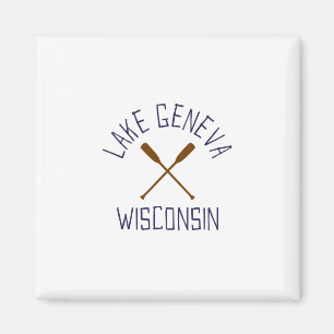 Lake Geneva Wisconsin Outdoors Vintage 1  Magnet
