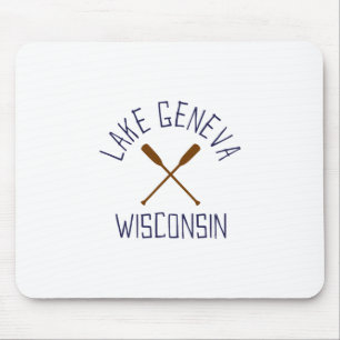 Lake Geneva Wisconsin Outdoors Vintage 1 Mouse Pad