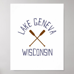 Lake Geneva Wisconsin Outdoors Vintage 1 Poster
