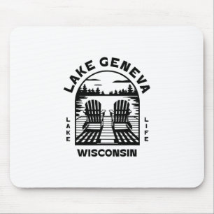 Lake Geneva Wisconsin Outdoors Vintage 3  Mouse Pad