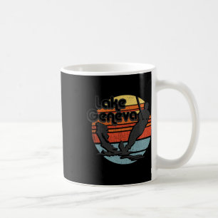Lake Geneva Wisconsin Water Skiing Retro Vintage G Coffee Mug