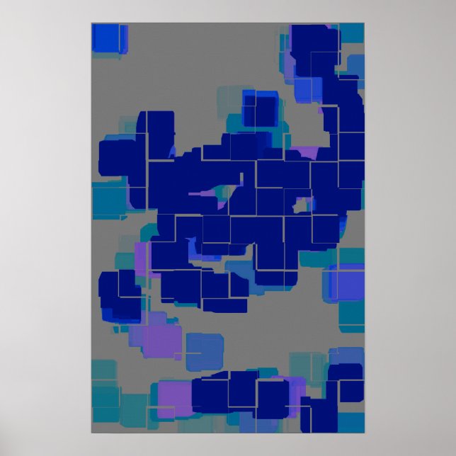 "Lake" Geometric Art Poster (Front)