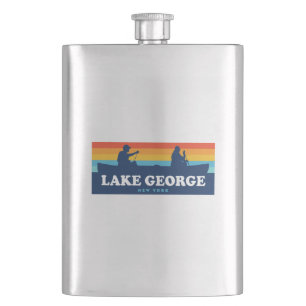 Lake George, New York Canoe Hip Flask