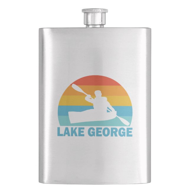 Lake George New York Kayak Hip Flask (Front)