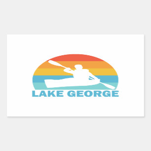 Lake George New York Kayak Rectangular Sticker