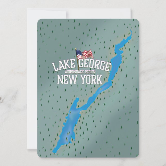 Lake George New York Map (Front)