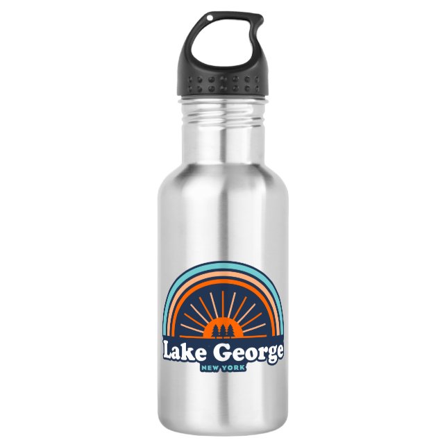 Lake George, New York Rainbow 532 Ml Water Bottle (Front)