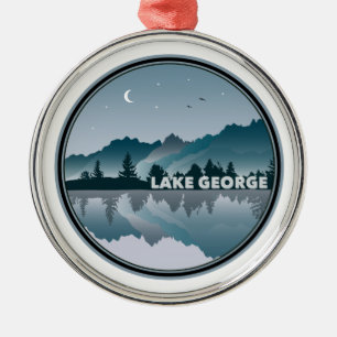 Lake George New York Reflection Metal Ornament