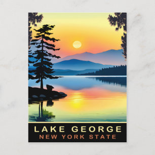 Lake George, New York State, Travel Postcard