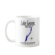 Lake George New York Two-Sided Shoreline Map Mug