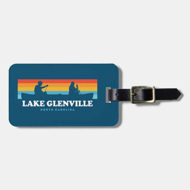 Lake Glenville North Carolina Canoe Luggage Tag (Front Horizontal)